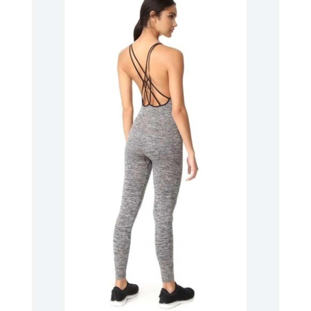 Free People Movement Chakra jumpsuit HEATHERED gray M/L